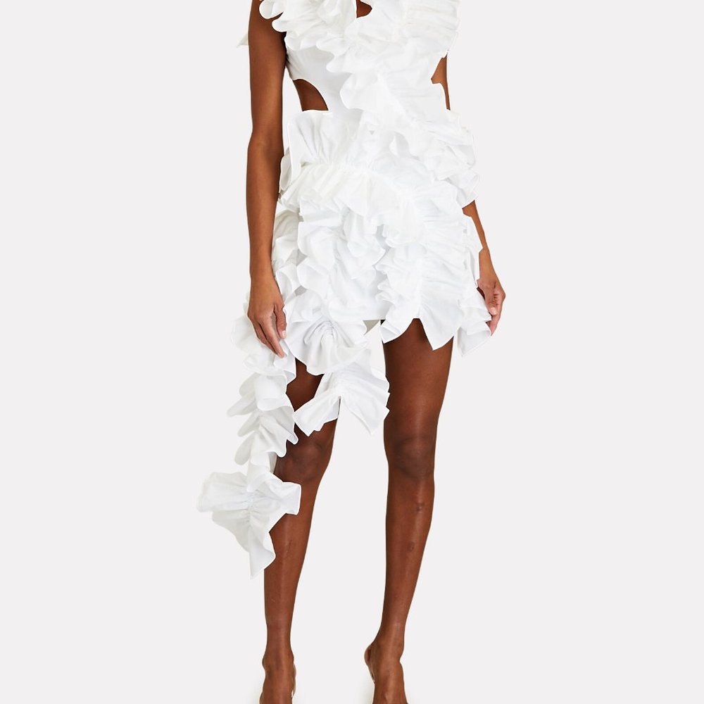 Aknvas Olive Open-Back Ruffled Mini - SOLD OUT everywhere